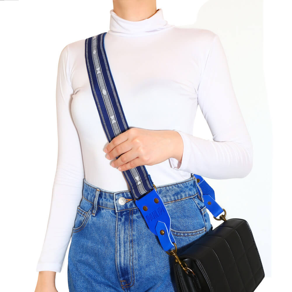 HANDMADE PANLIPI STRAP LOOM WEAVE NAVY SAGBAG07 BAG STRAP Panlipi